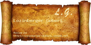 Lozinberger Gobert névjegykártya